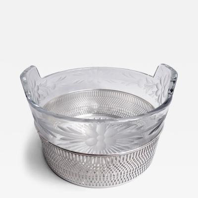 Frank Whiting American Edwardian Classical Sterling Silver Glass Ice Bucket