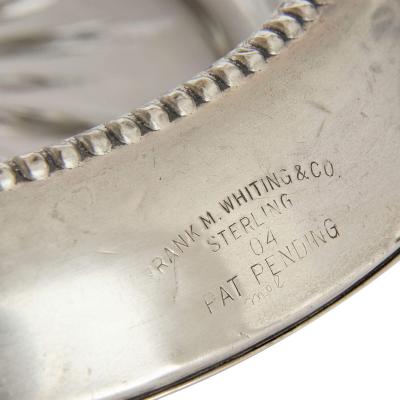 Frank Whiting Collection of five American silver and glass coasters by Frank M Whiting Co 