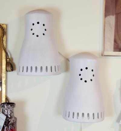 Frank Willett Substantial Ceramic Outdoor Sconces