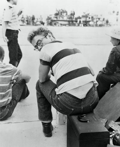Frank Worth James Dean Sitting at Car Rally