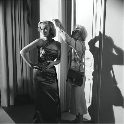 Frank Worth Marilyn Monroe with Hairdresser on the Set of How to Marry a Millionaire