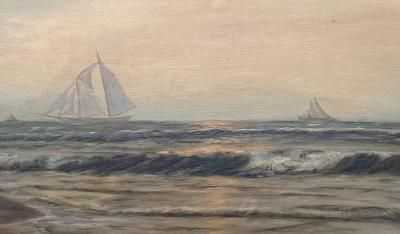 Franklin Dullin Briscoe Sailboats off the Coast 
