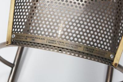 Frans van Praet Post modern Frans Van Praet Expo 92 Brass Chairs 1992