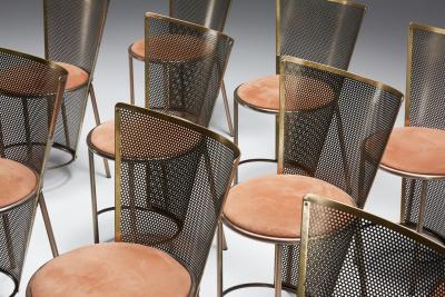 Frans van Praet Post modern Frans Van Praet Expo 92 Brass Chairs 1992
