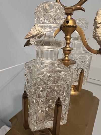 Franz Bergmann AUSTRIAN COLD PAINTED BRONZE COCKATOOS ON SWINGING PERCH CRUET SET