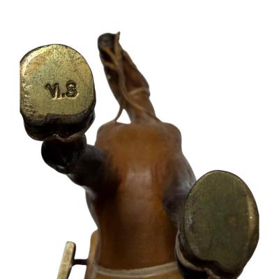 Franz Bergmann Large Antique Vienna Bronze Horse Sculpture by Franz Bergman