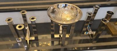 Franz Hagenauer Franz Hagenauer Table Service with Center Bowl and Pair of Candlesticks