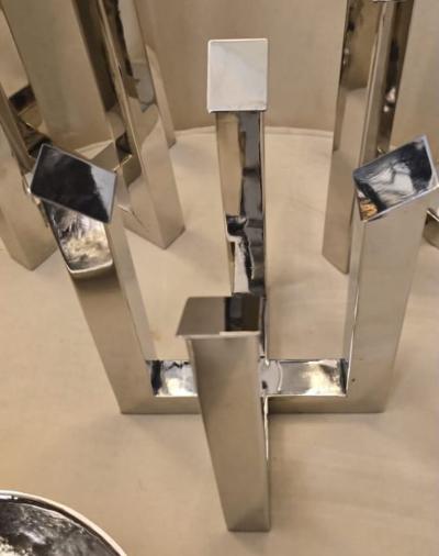 Franz Hagenauer Franz Hagenauer Table Service with Center Bowl and Pair of Candlesticks