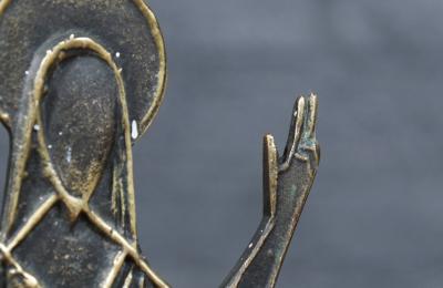 Franz Hagenauer Mid Century Austrian Modernist Bronze Christ Sculpture by Franz Hagenauer