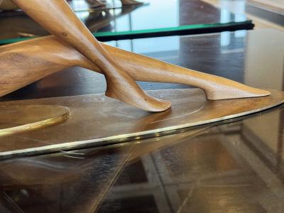 Franz Hagenauer Nude Art Deco Sculpture Female Hand Carved in Wood