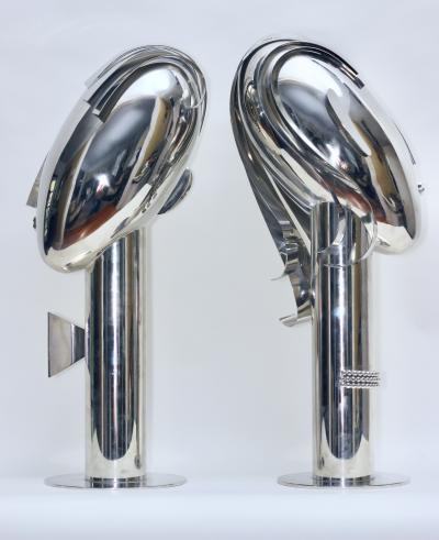 Franz Hagenauer Pair of Head Sculptures by Franz Hagenauer Werkst tte Wien 1979 Austria