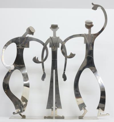 Franz Hagenauer Sculpture of Three Singing Sailors by Franz Hagenauer Austria 1960s