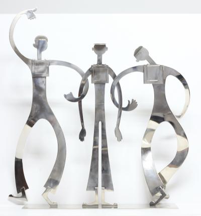 Franz Hagenauer Sculpture of Three Singing Sailors by Franz Hagenauer Austria 1960s