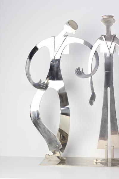 Franz Hagenauer Sculpture of Three Singing Sailors by Franz Hagenauer Austria 1960s
