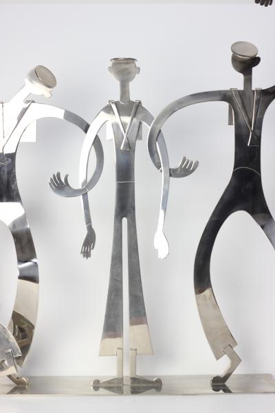Franz Hagenauer Sculpture of Three Singing Sailors by Franz Hagenauer Austria 1960s