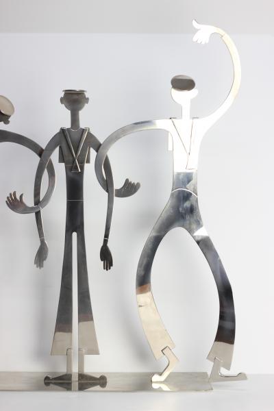 Franz Hagenauer Sculpture of Three Singing Sailors by Franz Hagenauer Austria 1960s