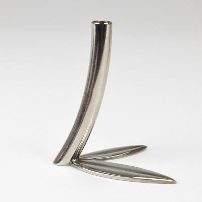 Franz Hagenauer Werkst tte Hagenauer Up to 6 Soliflore Leaf Vases Brass Nickel Vienna 1960s