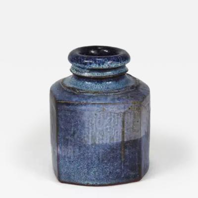 Franz Josef Altenburg Franz Josef Altenburg Blue Ceramic Art Vase Austria 1980s