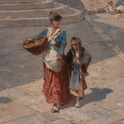 Franz Richard Unterberger A Venetian scene of the Palazzo Dario by F R Unterberger