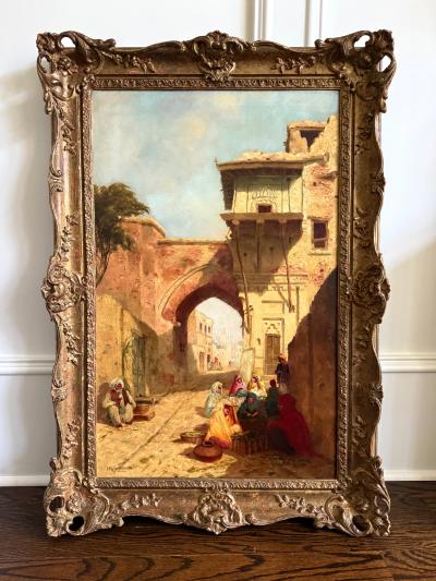 Franz Richard Unterberger Orientalist Painting of Cairo by Austrian Artist Franz Richard Unterberger