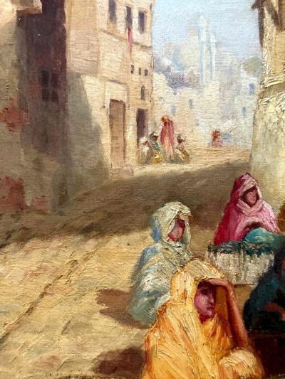 Franz Richard Unterberger Orientalist Painting of Cairo by Austrian Artist Franz Richard Unterberger