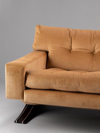 Franz Sartori Italian Sofa in beige corduroy by Franz Sartori for Flexform 1970