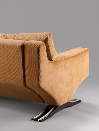Franz Sartori Italian Sofa in beige corduroy by Franz Sartori for Flexform 1970