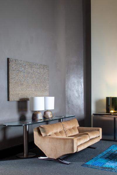 Franz Sartori Italian Sofa in beige corduroy by Franz Sartori for Flexform 1970