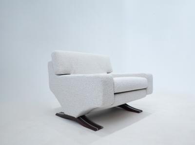 Franz Sartori Mid Century Modern Armchair Ottoman by Franz T Sartori for Flexform