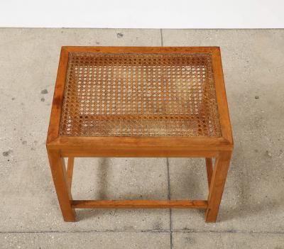 Franz Schuster Franz Schuster Frankfurt Viennese Rattan Stool Germany 1920 30