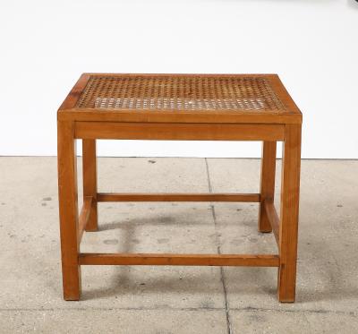 Franz Schuster Franz Schuster Frankfurt Viennese Rattan Stool Germany 1920 30