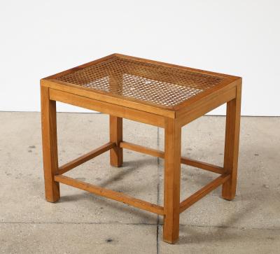 Franz Schuster Franz Schuster Frankfurt Viennese Rattan Stool Germany 1920 30