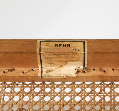 Franz Schuster Franz Schuster Frankfurt Viennese Rattan Stool Germany 1920 30