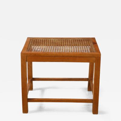 Franz Schuster Franz Schuster Frankfurt Viennese Rattan Stool Germany 1920 30