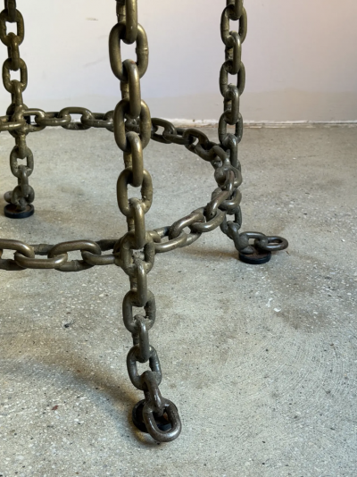 Franz West Chain Link Swivel Stool in the Style of Franz West