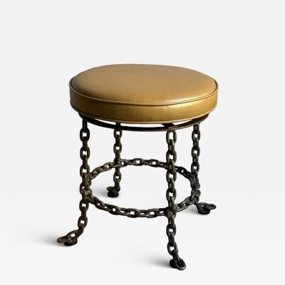 Franz West Chain Link Swivel Stool in the Style of Franz West