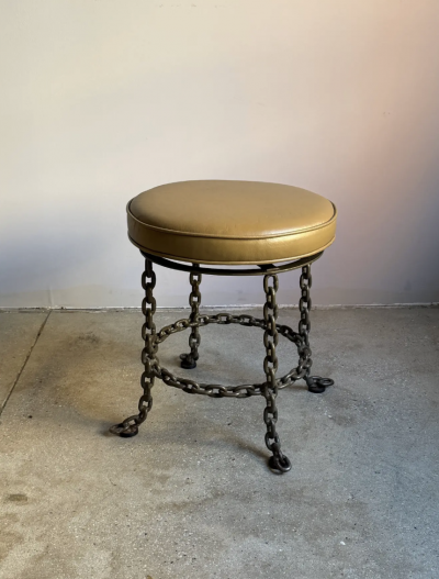 Franz West Chain Link Swivel Stool in the Style of Franz West