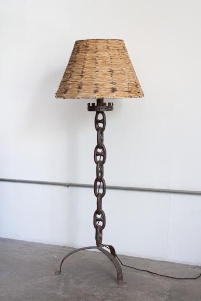 Franz West Industrial Chain Link Floor Lamp France 1950s