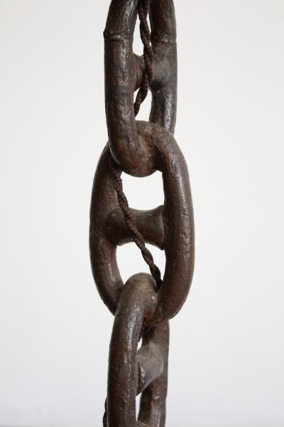 Franz West Industrial Chain Link Floor Lamp France 1950s