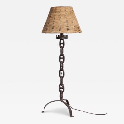 Franz West Industrial Chain Link Floor Lamp France 1950s