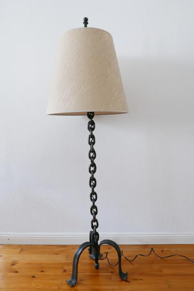 Franz West Mid Century Modern Franz West Style Wrought Iron Chain Floor Lamp 1960s Germany