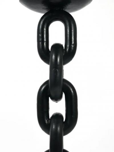 Franz West Style Brutalist Large Iron Chain Link Candleholder Candle Stick 1970