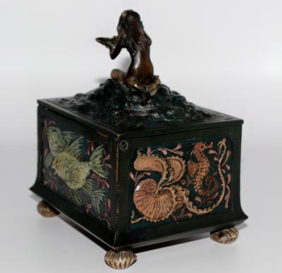 Franz Xaver Bergmann Bergmann Bronze Mermaid Presentation Box
