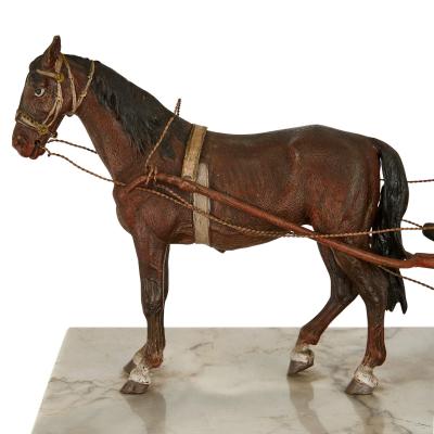 Franz Xaver Bergmann Large Austrian cold painted bronze sculpture by Franz Xaver Bergman