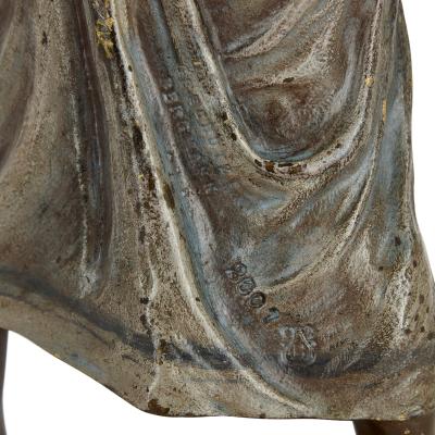 Franz Xaver Bergmann Large antique Austrian cold painted bronze figurative sculpture by Bergman