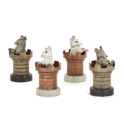 Franz Xaver Bergmann Unusual antique Austrian bronze chess set by Franz Bergman