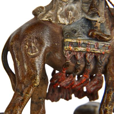 Franz Xaver Bergmann Viennese cold painted Orientalist bronze group by Franz Bergman