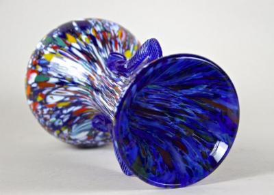 Fratelli Barbini Blue Mid Century Murano Glass Vase by Fratelli Toso Multicolored IT ca 1950
