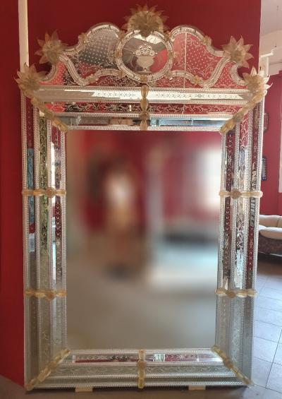 Fratelli Barbini Massive Vintage Venetian Mirror by Fratelli Barbini of Murano