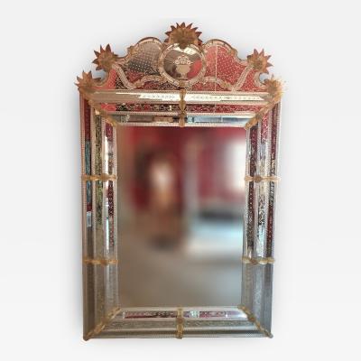 Fratelli Barbini Massive Vintage Venetian Mirror by Fratelli Barbini of Murano